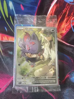 N'S ZORUA POKEMON SV: SCARLET & VIOLET PROMO CARD (SVP) #189 SEALED - Image 1