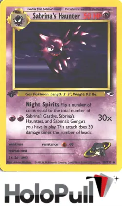 SABRINA'S HAUNTER 58/132 UNCOMMON GYM HEROES 1st Edition POKEMON - Image 1