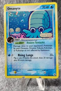 (LOT of 2) Pokemon Omanyte Legend Maker 60/92 Reverse Holo Common Stamped READ - Image 2