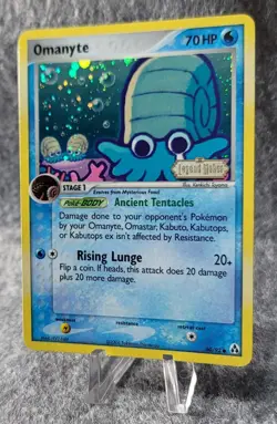 (LOT of 2) Pokemon Omanyte Legend Maker 60/92 Reverse Holo Common Stamped READ - Image 3