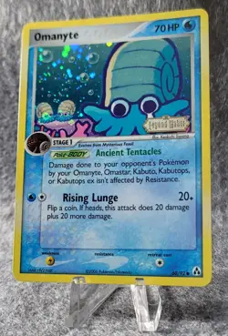 (LOT of 2) Pokemon Omanyte Legend Maker 60/92 Reverse Holo Common Stamped READ - Image 5