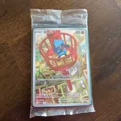 SEALED Pokemon TCG Riolu Black Star Promo #010 Full Art Holo Illustration Card - Image 1