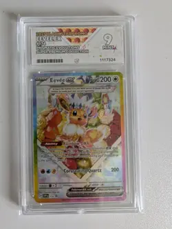 Pokemon TCG Prismatic Evolutions SPC Eevee ex 174 Promo Ace grade 9 - Image 1