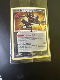 Pokemon TCG Greninja Gold Star SWSH144 Celebrations Black Star SEALED PROMO - Image 1