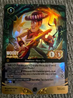 Woody - Jungle Guide (Store Championship) 54 Disney Lorcana Promo Cards Holo - Image 1
