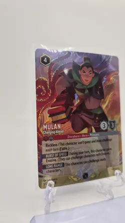Disney Lorcana Mulan Charging Ahead FOIL Promo DLC Challenge 3/C2 EN NM Rare - Image 2