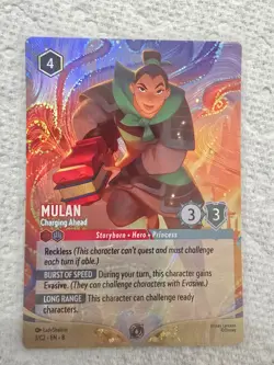 Disney Lorcana Mulan - Charging Ahead 3/C2 FOIL Promo DLC Challenge - Image 1