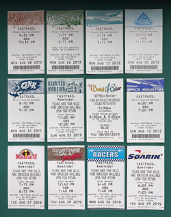 12 Disneyland & California Adventure FastPass Lot + Reminders Splash Mtn, Soarin - Image 1