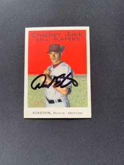 David Eckstein Signed 2004 Topps Cracker Jack #46 Card Los Angeles Angels COA - Image 1