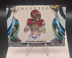 JAYDEN DANIELS On Card Auto 2024 Topps Inception Rookie Variation Auto - JD5 - Image 1