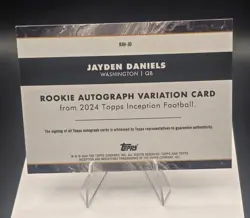 JAYDEN DANIELS On Card Auto 2024 Topps Inception Rookie Variation Auto - JD5 - Image 2