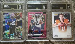 15 Card Lot Football Graded GMA 10 Gem Mint RC, SSP, Parallel, /10, /25, /99 - Image 3
