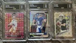 15 Card Lot Football Graded GMA 10 Gem Mint RC, SSP, Parallel, /10, /25, /99 - Image 4
