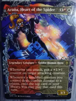 Arana Heart Of The Spider Magic The Gathering BORDERLESS 213 Marvel Man MTG Rare - Image 1