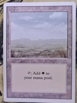 Plains (C) 295 Land Revised Edition Magic: The Gathering Heavily Played - Image 1