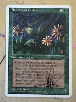 MTG ARTIST PROOF WB Argothian Pixies AP Time Walk Sketch Art Amy WEBER - Image 2