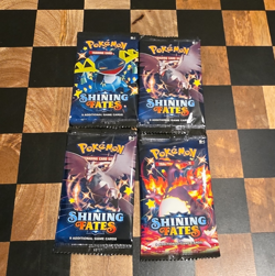 Pokemon TCG Shining Fates Booster Pack Lot 4 Packs 10 Cards Each English - Image 1
