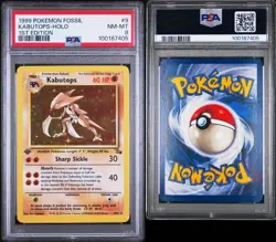 Kabutops 1st Edition Holo PSA 8 1999 Fossil Set Pokemon Rare 9/62 Graded Vintage - Image 3