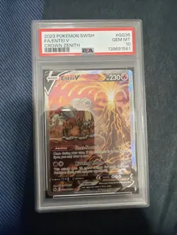ENTEI V 2023 POKEMON CROWN ZENITH GALARIAN GALLERY #GG36 FA PSA 10 Q0895 - Image 1
