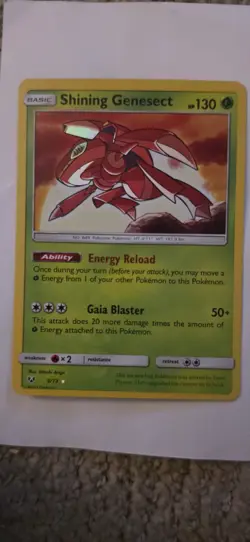 Pokemon TCG Shining Genesect from Shining Legends Card 9/73 - Image 1