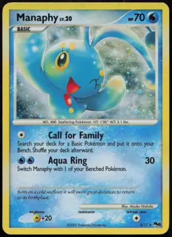 Manaphy 3/17 LP POP Series 6 Rare Pokemon - Image 1