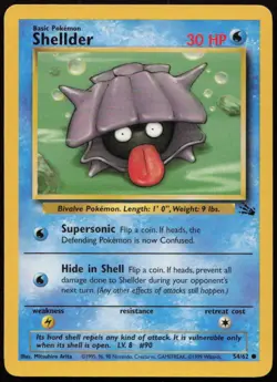 Shellder 54/62 NM Fossil Common Unlimited Pokemon - Image 1