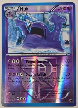 Pokemon TCG Muk 46/116 Plasma Freeze Reverse Holo 2013 LP - Image 2