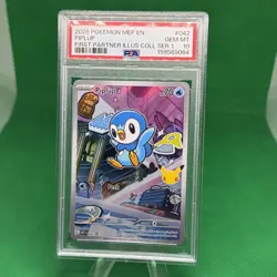 2026 POKEMON MEP FIRST PARTNER ILLUSTRATION COLL SERIES 1 #042 PIPLUP PSA 10 - Image 1