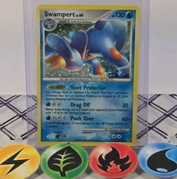 Pokemon TCG Swampert 12/147 Supreme Victors 🔥Water Stomp Swirl Holo🔥 2009 LP - Image 1