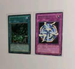 Konami Yu-Gi-Oh! Lot Giant Trunade DB1-EN032 & Hero Barrier EEN-EN049 LP-/ MP - Image 3