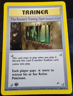 The Rocket's Training Gym 104/132 1st Edition Heroes Set Pokemon Cards LP - Image 1