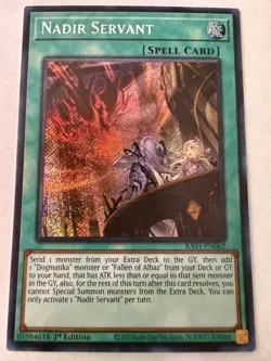 Yugioh - Nadir Servant - Secret- 1st - RA01-EN062 - NM - Image 1