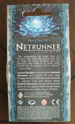 Android - Netrunner LCG - Second Thoughts Data Pack . Brand New & Sealed. - Image 2