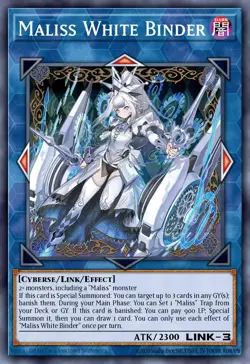 YUGIOH MP25-EN126 Maliss <Q> White Binder Prismatic Secret Rare 1st Edition NM - Image 1