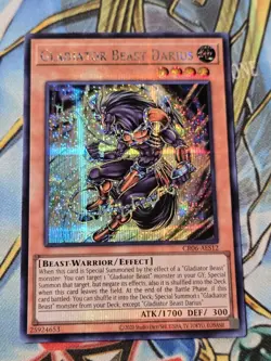 YuGiOh Gladiator Beast Darius CR06-AE051 Secret Rare Asian english - Image 1