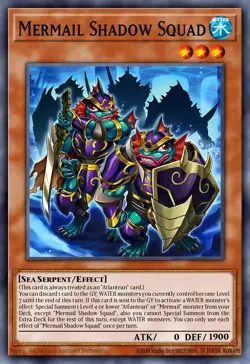 YUGIOH MP25-EN101 Mermail Shadow Squad Prismatic Secret Rare 1st Edition NM - Image 1