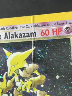 Pokemon Dark Alakazam TCG Rare Holo Card 1/82 Team Rocket Series LP Vintage - Image 4