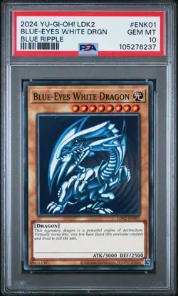 2024 YU-GI-OH! LEGENDARY DECKS II BLUE RIPPLE BLUE-EYES WHITE DRAGON PSA 10 - Image 1