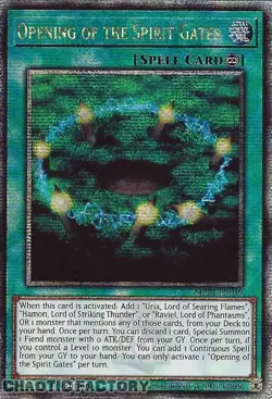 YUGIOH MP24-EN019 Opening of the Spirit Gates Quarter Century Secret Rare 1st Ed - Image 1