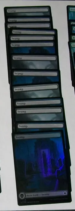 13x Swamp Foil Full Art Land card Foundations lot MTG - Image 1