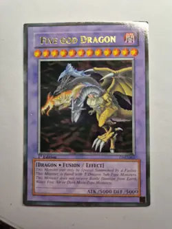 Five God Dragon yugioh card cards 1ST EDITION DM7-001 ULTRA RARE - Image 1