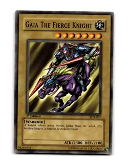 Gaia The Fierce Knight Common 1st Edition Starter Deck: Yugi SDY-007 2002 - Image 1