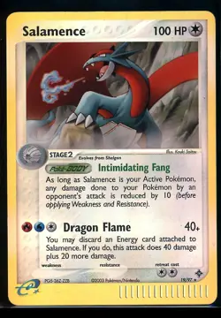Pokemon Card - Salamence 19/97 EX Dragon Reverse HOLO Rare | LP - Image 1