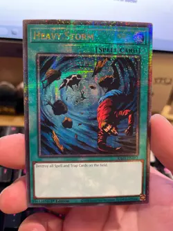 Yugioh - Heavy Storm (Quarter Century Secret Rare) (RA03-EN092) 1st Ed NM - Image 1