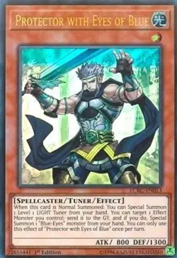 Yugioh - Protector with Eyes of Blue (Ultra Rare) (Unlimited) - LCKC-EN013 (P) - Image 1