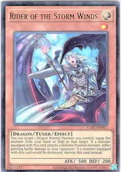 Yugioh Rider of the Storm Winds LCKC-EN017 Ultra Rare Unlimited NM - Image 1