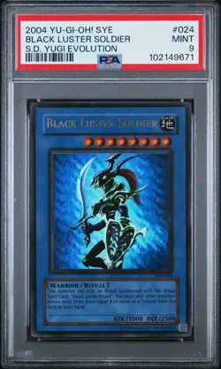 2004 SYE YU-GI-OH! STARTER DECK YUGI EVOLUTION #024 BLACK LUSTER SOLDIER PSA 9 - Image 1
