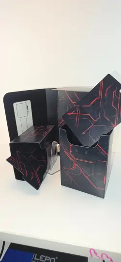 Yu-Gi-Oh! EMPTY Double Deck Collector's Box: plastic w/dividers & deck holders - Image 2