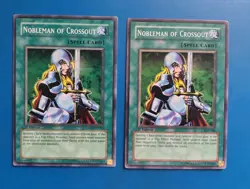 x2 Two Lightly Played Yugioh Nobleman of Crossout 1st Edition Common - Image 1
