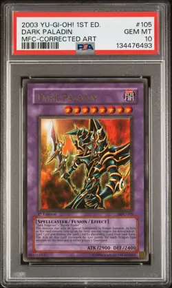 2003 YU-GI-OH! MFC-MAGICIAN'S FORCE #105 DARK PALADIN PSA 10 - Image 1